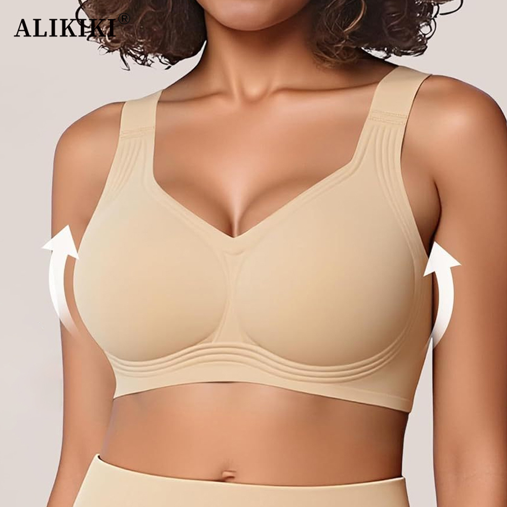 T Shirt Bra Seamless - Bezszwowy biustonosz push-up z żelowym wypełnieniem,
