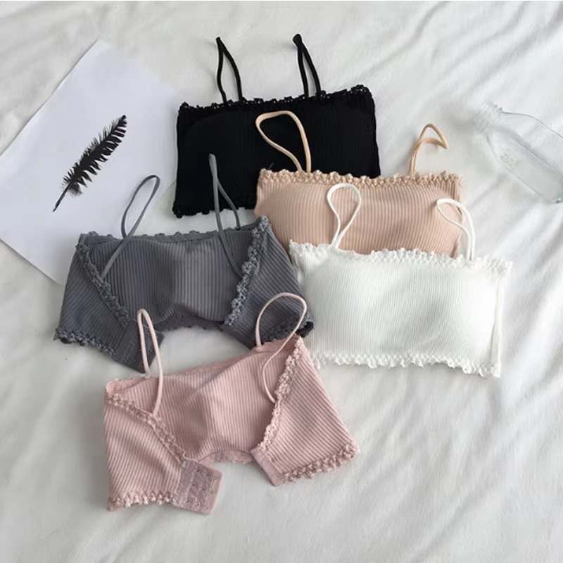 T Shirt Bra Seamless - Damski bawełniany biustonosz, damski top typu