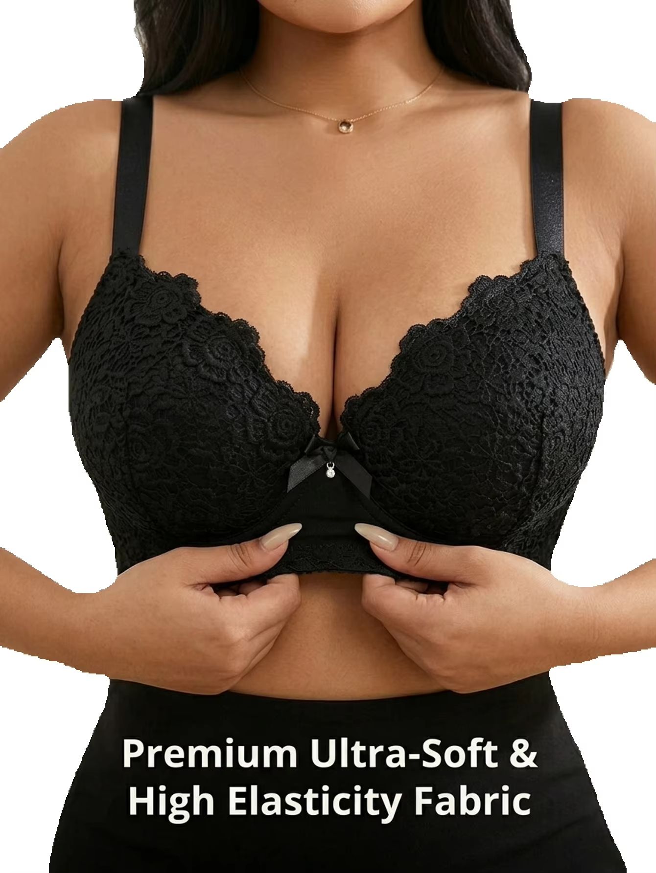 Biustonosz damski plus size z  – Plunge Bra Push Up recenzja i cena
